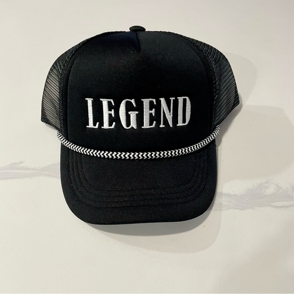 LEGEND EMBROIDERED TRUCKER HAT - Kids OS - NWOT